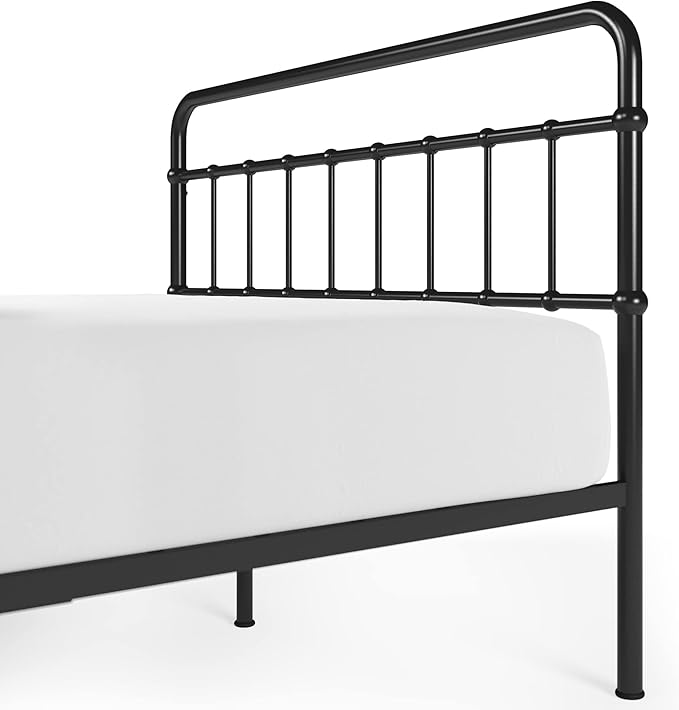 Zinus Florence Metal Platform Bed Frame, Mattress Foundation, No Box Spring Needed, Easy Assembly, Black, Twin