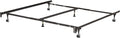 Heavy Duty 6-Leg Adjustable Universal Twin/Full/Queen/King Metal Bed Frame with Double Center Support Rug Rollers & Locking Wheels