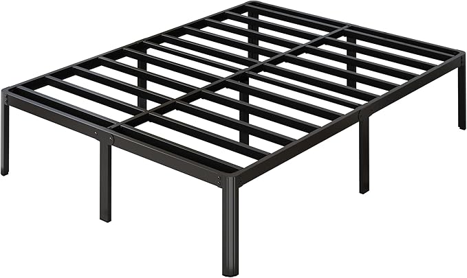 Yicensen 14 Inch King Bed Frame with Rounded Corner Legs No Box Spring Needed King Size Platform Bed Frame Heavy Duty, Easy Assembly, Noise Free, Black.