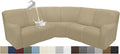 Couch Covers for Sectional Sofa Reclining L Shape Waterproof Washable Sectional Couch Covers Super Stretch Recliner Sofa Slipcover(5 Seater Cover, Brownish Yellow)