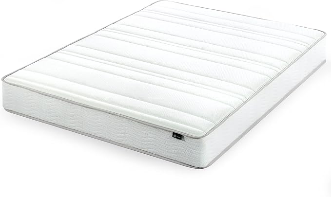 ZINUS 10 Inch Foam and Spring Mattress, Full, CertiPUR-US Certified Foams, Mattress in A Box, White
