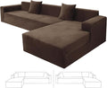 ZNSAYOTX 2026 Soft Velvet Sectional Couch Covers, Luxury Plush Slipcovers with Elastic Bottom for L Shape Sectional Sofa, 2 Pcs Pet Friendly Protector (3 Seat Couch + 3 Seat Chaise, Dark Coffee)