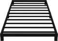 5 Inch Low Twin Bed Frames Heavy Duty Metal Platform, No Box Spring Needed, Easy Assembly Mattress Foundation, No Noise, Black