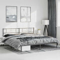 Modern Full Bed Frame with Underbed Storage | Powder-Coated Steel Construction | Minimalist Black Design for Contemporary Bedroom | Easy Assembly with Screwdriver