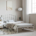 Metal Bed Frame with Headboard, 39.4x78.7 Inches Twin Size, Sturdy Steel Platform Base with Storage Options, Breathable Design for Airflow, Modern Style for Small Spaces