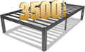 yookare 14 Inch Twin Metal Platform Bed Frame with Round Corner and Mattress Retainers, 3000lbs Heavy Duty Steel Slats Support, No Box Spring Needed, Easy Assembly, Noise Free