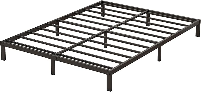 9 Inch Low King Bed Frame Heavy Duty Metal Platform, No Box Spring Needed, Easy Assembly Mattress Foundation, No Noise, Black