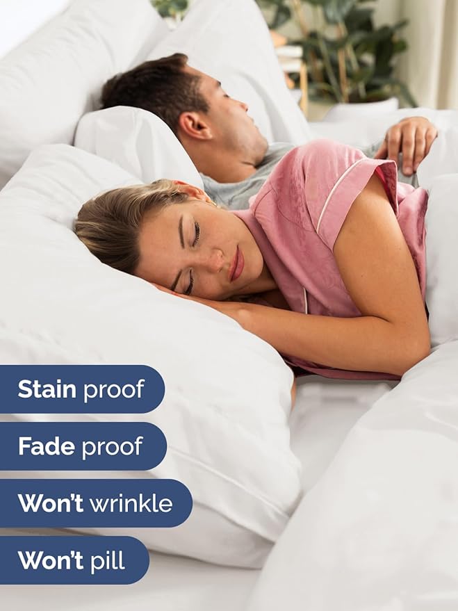Extra Deep Twin Sheet Set - 4 Piece Breathable and Cooling Sheets - Hotel Luxury Bedding for Women, Men, Kids & Teens - Easy & Secure Fit - Soft and Wrinkle Free - Extra Deep Pockets - Antique White