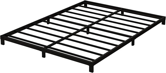 5 Inch Low California King Bed Frames Heavy Duty Metal Platform, No Box Spring Needed, Easy Assembly Mattress Foundation, No Noise, Black