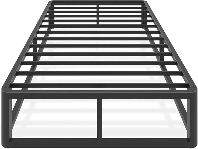 Firpeesy Upgrade Anti Bending and Round Corner Legs 10 inch Metal Twin XL Bed Frame 3500 LBS Heavy Steel Slats Support Platform Bed Frames No Box Spring Needed Platform Noise Free Easy Assembly
