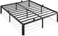 Metal Bed Frame Full Size, 14 Inch 3500 lbs Heavy Duty Platform Bed Frames Steel Slats Noise Free No Box Spring Needed, Easy Assemble Sturdy Bedframe Rounded Corner with Storage and Mattress Retainers