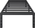 SHLAND Bed Frame Twin, 18 Inch Metal Twin Platform Bed Frame No Box Spring Needed, Mattress Foundation, Storage Space, No Noise, Easy Assembly