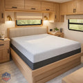 Celestial Sleep 10 Inch RV Short Queen Mattress, Made in The USA, CertiPUR-US®, Oeko-Tex®, and Fiberglass-Free™ Certified Cooling Memory Foam Camper Bed - Medium