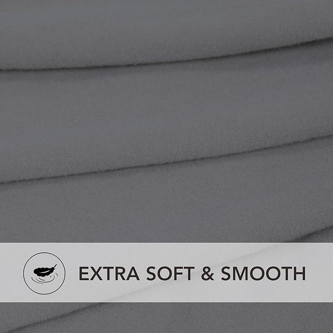 PureFit Super Stretch Sectional Couch Covers - 2 pcs Spandex Non Slip Sofa Covers with Elastic Bottom for L Shape Sectional Sofa Couch, Great for Kids & Pets (3 Seat Sofa + 3 Seat Chaise, Gray)