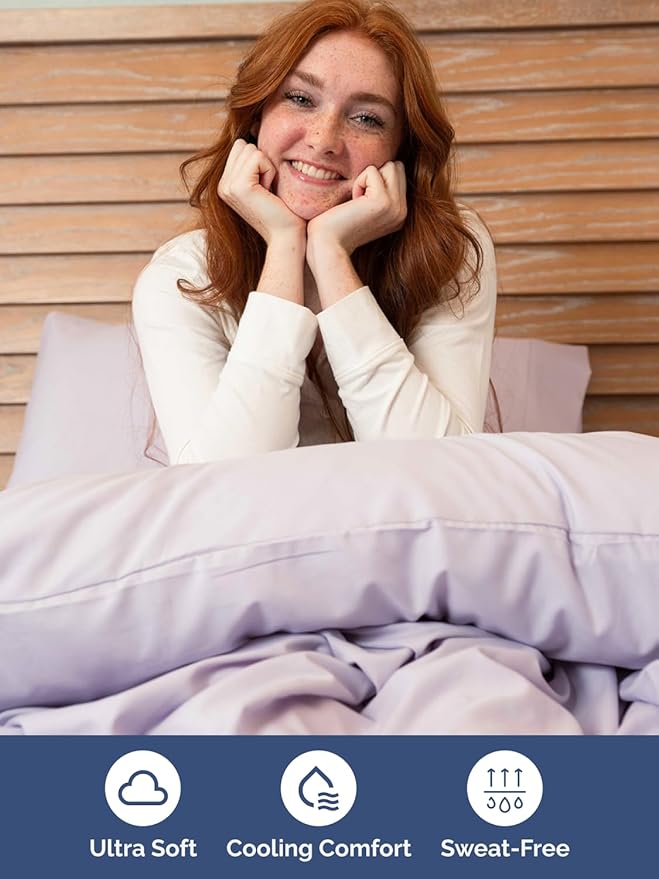 Extra Deep King Sheet Set - 6 Piece Breathable and Cooling Sheets - Hotel Luxury Bedding for Women, Men, Kids & Teens - Easy & Secure Fit - Soft and Wrinkle Free - Extra Deep Pockets - Light Lavender