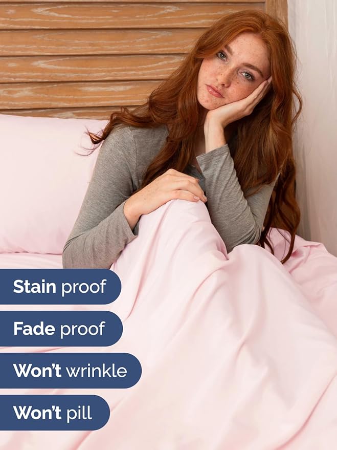 Extra Deep Cal King Sheet Set - 6 Piece Breathable and Cooling Sheets - Hotel Luxury Bedding for Women, Men, Kids & Teens - Easy Secure Fit - Soft & Wrinkle Free - Extra Deep Pockets - Lavender Pink