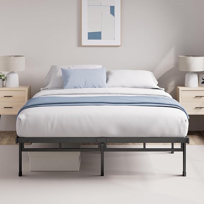 ZINUS Justin 14 Inch Easy to Assemble Mattress Foundation, Steel Support, No Box Spring Needed, Queen