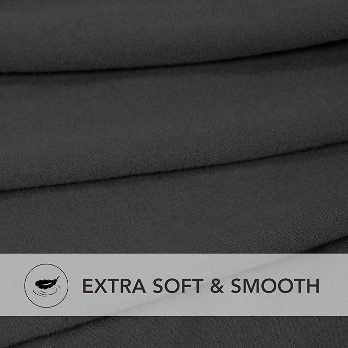 PureFit Super Stretch Sectional Couch Covers - 2 pcs Spandex Non Slip Sofa Covers with Elastic Bottom for L Shape Sectional Sofa Couch, Great for Kids & Pets (3 Seat Sofa + 2 Seat Chaise, Dark Gray)