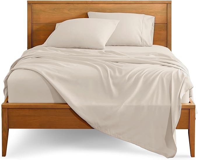 Bare Home Split California King Sheet Set - 1800 Ultra-Soft Microfiber Bed Sheets - Double Brushed - Deep Pockets - Easy Fit - 5 Piece Set - Bed Sheets (Split Cal King, Wheat)