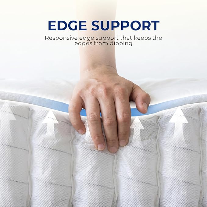 Neo Sleep Twin Size Mattress, 10 Inch Hybrid Comfort & Supportive Mattress in a Box, Cooling Gel Memory Foam and Pocket Springs with Pressure Relief, CertiPUR-US Certified, Medium Firm