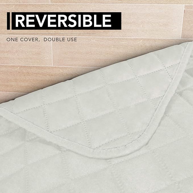 Easy-Going Sectional Couch Covers for Dogs L Shape Sofa Cover Reversible Sofa Slipcover Chaise Lounge Cover Furniture Protector Cover for Pets Dog Cat (42 x 68 inches, Ivory/Ivory)