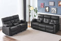 Power Recliner Sofa Set for Living Room, 2 Pieces Recliner Furniture Sofa Set, Power Reclining Sofa and Loveseat Set with Massage and Heat, Reclining Loveseat with Console for Living Room