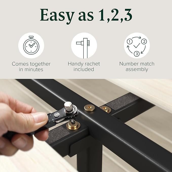 Zinus Ellie 14 Inch Full Bamboo Platform Bed Frame, Wood Slat Support, No Box Spring Needed, Easy Assembly, Brown