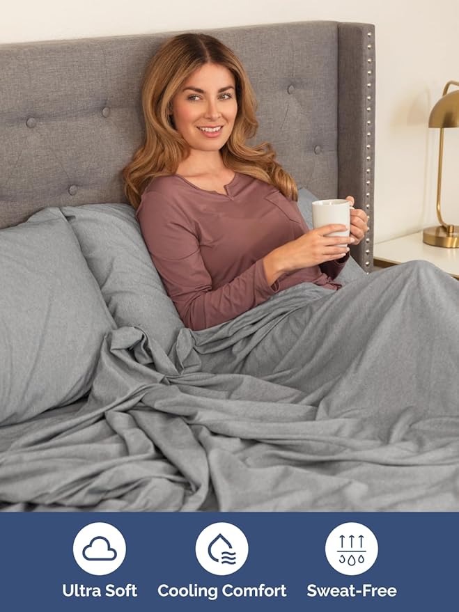 Extra Deep Full Sheet Set - 6 Piece Breathable and Cooling Sheets - Hotel Luxury Bedding for Women, Men, Kids & Teens - Easy & Secure Fit - Soft and Wrinkle Free - Extra Deep Pockets - Heathered Grey
