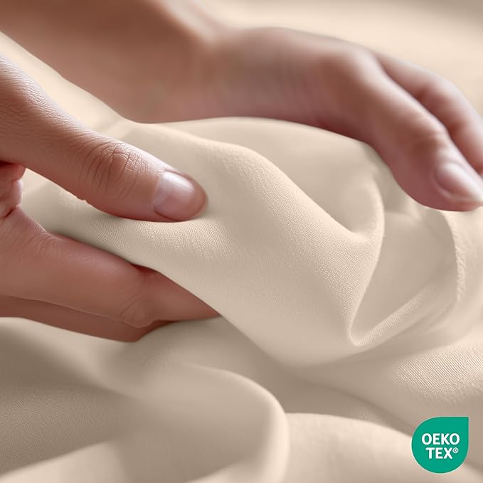 Utopia Bedding Flat Sheet - 1 Pack (Queen, Beige) - Soft Brushed Microfiber Fabric - Shrinkage & Fade Resistant Top Sheet - Easy Care Bed Sheet