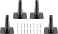 4pcs 4 Inch Furniture Legs, Straight Conical Metal Legs Matte Black Mid-Century Style Furniture Feet for Sofa Cabinet Table Chair Cupboard Couch Ottoman Home DIY Projects