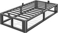 Firpeesy Metal Heavy Duty 14 inch Twin XL Bed Frame with Rounded Corner and Headboard Hole Mattress Retainers 3500 LBS No Box Spring Needed Platform Noise Free Easy Assembly