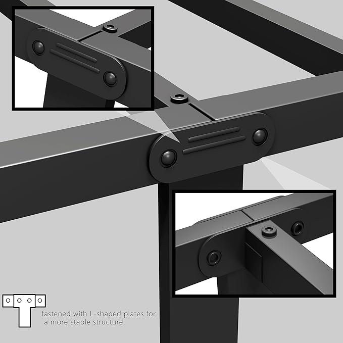 14Inch Metal Bed Frame,Full Size Bed Frame with Upholstered Headboard,Heavy Duty Sturdy Mattress Foundation,Easy Assembly,No Box Spring Needed,Black-Full