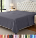 Utopia Bedding Flat Sheet - 1 Pack (Queen, Grey) - Soft Brushed Microfiber Fabric - Shrinkage & Fade Resistant Top Sheet - Easy Care Bed Sheet