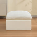33.5'' Cloud Ottoman for Modular Sofa, Comfy Chenille Upholstered Footrest with Memory Foam, Fully Compressed Packaging, Oversized Ottoman Bench for Living Room or Small Space, Beige