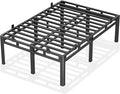 ROIL 24 Inch Cal King Bed Frame, Metal Bed Frame & Box Spring 2 in 1 Platform with Round Corner Legs, 4000LBS Double Layer Bed Frame with Headboard Holes Mattress Baffles, Noise-Free Easy Assembly