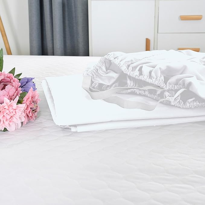 Elegant Comfort 1500 Premium Hotel Quality 18-21 Inches Deep - Extra Deep Pocket Single Fitted Sheet for High Mattress, Luxury and Softest, Smart Pocket - Wrinkle Free, Full, White