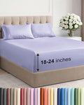 Extra Deep Twin Sheet Set - 4 Piece Breathable and Cooling Sheets - Hotel Luxury Bedding for Women, Men, Kids & Teens - Easy & Secure Fit - Soft, Wrinkle Free and Comfy - Extra Deep Pockets - Lavender