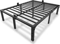 MAF 14 Inch Metal Platform Queen Bed Frame, Heavy Duty Black Bed Frames with Steel Slats Support, No Box Spring Needed, Noise Free, Easy Assembly