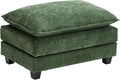 Ihanherry Ottoman for Modular Sectional Cloud Couch, Chenille Deep Seat Sofa for Living Room, Bedroom and Apartment, Green