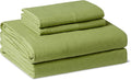 Amazon Basics Full Bed Sheet, 4-Piece Bedding Set, Double Brushed Microfiber, Ultra Soft, Easy Care, Green