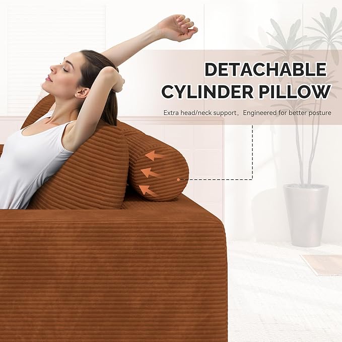 Boneless Couches for Living Room,Cloud Sectional Couch with L-Shape Chaise,Modern Modular Sofa with Deep Seat Upholstered Comfy Couches for Bedroom,No Assembly Required,1PCS