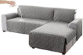 Genina Sectional Couch Covers for Dogs L Shaped Sofa Covers Chaise Lounge Cover Reversible Couch Covers for Sectional Sofa L Shape Furniture Protectors Cover for Pets, Kids (Gray, Large)