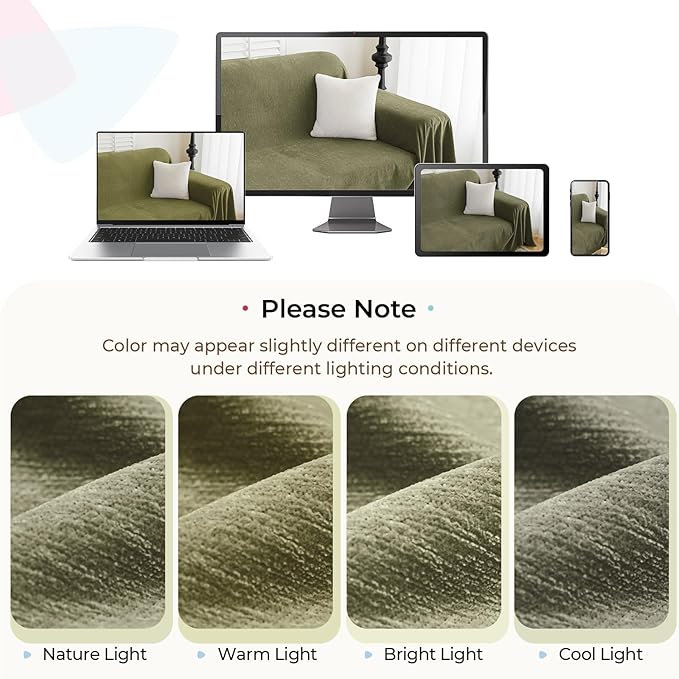 Sectional Couch Covers, 2 Pieces Chenille Sofa Cover L Shaped Couch Cover Blanket for Dogs Washable Sofa Slipcovers Pet Furniture Protector (XX-Large: 71" x 118" + 71" x 118", Sage Green)