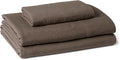 Amazon Basics Twin XL Bed Sheet, 3-Piece Bedding Set, Double Brushed Microfiber, Ultra Soft, Easy Care, Brown