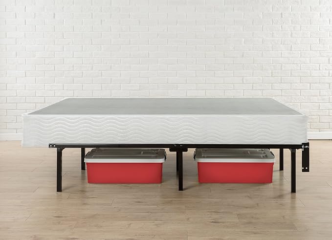 Zinus Michelle 12 Inch Compack Bed Frame, for Box Spring and Mattress Sets, Extra High so Bed Risers not Needed, Fits Twin to Queen