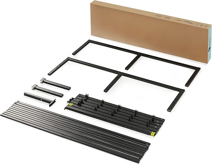 Best Price Mattress 14-Inch Metal Platform Beds w/ Heavy Duty Steel Slat Mattress Foundation (No Box Spring Needed), Black