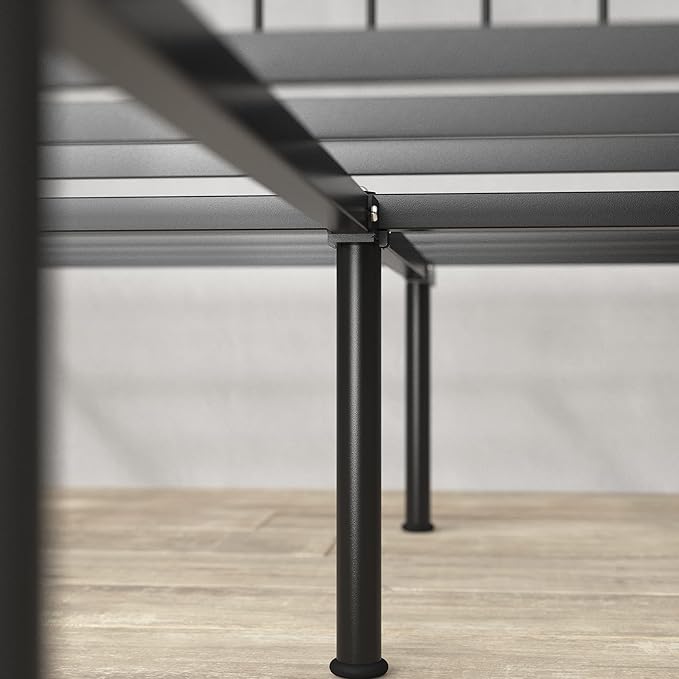 Zinus Florence Metal Platform Bed Frame, Mattress Foundation, No Box Spring Needed, Easy Assembly, Black, Twin