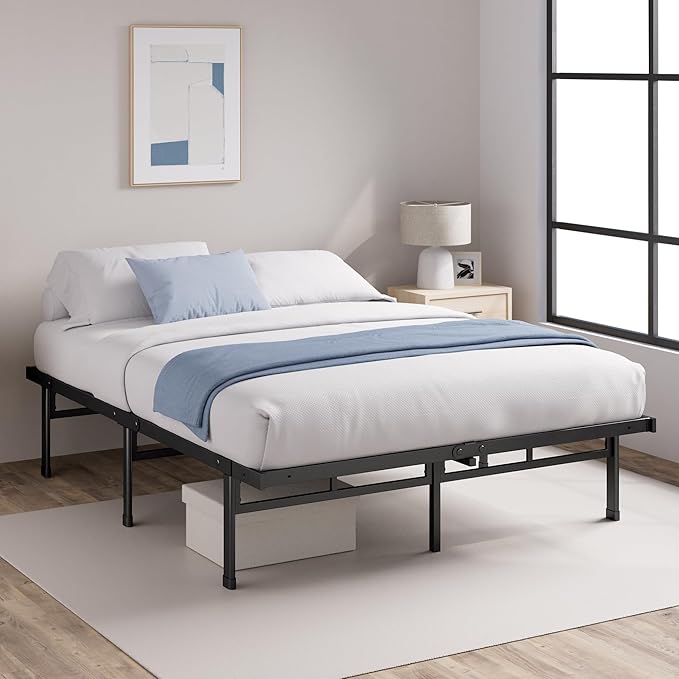 ZINUS Justin 14 Inch Easy to Assemble Mattress Foundation, Steel Support, No Box Spring Needed, Queen