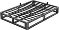 Firpeesy Upgrade Anti Bending and Round Corner Legs 10 inch Metal California King Bed Frame 3500 LBS Heavy Steel Slats Support Platform Bed Frame No Box Spring Needed Platform Noise Free Easy Assembly