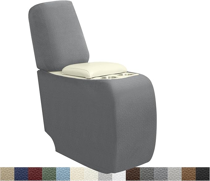 Waterproof Reclining Sectional Couch Covers Washable L Shaped Couch Cover for Sectionals Recliner Sofa Covers Stretch Corner Recliner Slipcovers for Dogs (Console Cover, Light Gray)